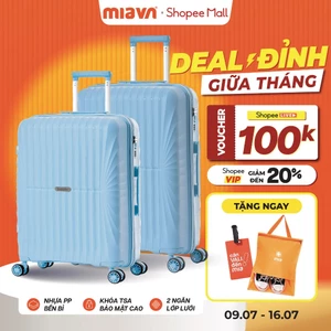Combo 2 Vali Kéo MIAvn Du Lịch Larita JUDEN - Size 20/24/28, Nhựa PP Hạn Chế Bể Vỡ, Bảo Hành Trọn Đời