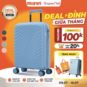 Vali Kéo MIAvn Larita SARON - Size 20/24/28 inch, Nhựa PP Cao Cấp, Khoá Số TSA, 2 Ngăn Lưới, Bảo Hành