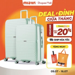 Combo 2 Vali Kéo MIAvn Larita MIYO - Size 20/24, Nhựa PP Bền Bỉ, Hạn Chế Bể Vỡ, Khoá Số An Toàn