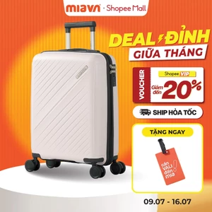 Vali Kéo MIAvn Larita AYTHER Size 20/24 Inch, 100% Nhựa PP Đàn Hồi Hạn Chế Bể Vỡ, Bánh Xe Đôi, Khoá Số