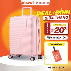 Vali Kéo MIAvn Larita GIN - Size 20/24 inch, Nhựa PP Dẻo Nguyên Chất, Hạn Chế Bể Vỡ, Khoá Mật Khẩu Số, Bánh Xe Kép