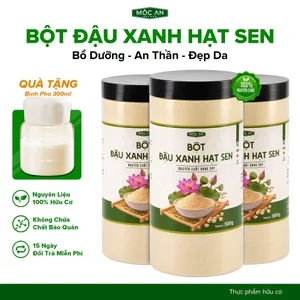 Bột Đậu Xanh Mix Hạt Sen Không Đường Mộc An Không Chất Bảo Quản Bột Mịn Giàu Dinh Dưỡng