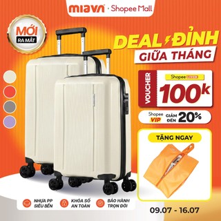 [🌟COMBO ĐỘC QUYỀN] Combo 2 Vali Kéo MIAvn Larita ORIX Size 20/24 Inch - Nhựa PP Siêu Bền, Hạn Chế Bể Vỡ, Khoá Số