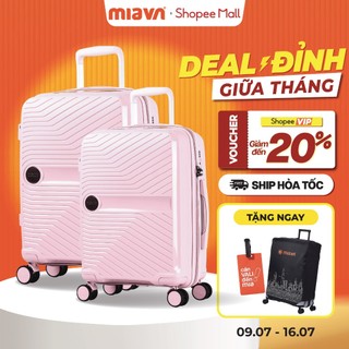 Combo 2 Vali Kéo MIAvn Pisani DEMILI - Size 20/24/28 Nhựa PP Bền Bỉ, Dây Kéo Đôi, Ngăn Nới Rộng, Bảo Hành Trọn Đời