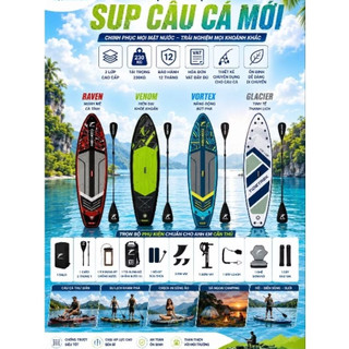 RAVEN - SUP câu cá có kèm ghế - 73B - TIDETREK - Thuyền SUP / Ván chèo đứng bơm hơi