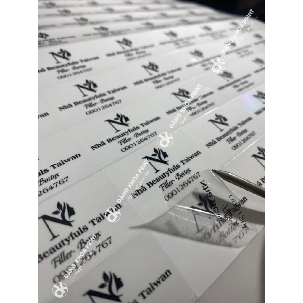 [IN HỎA TỐC] In Tem Nhãn Decal Dán Theo Yêu Cầu | Decal Giấy, Decal Nhựa, Trong, Decal Kraft, Hologram 7 màu , Thiếc Bạc