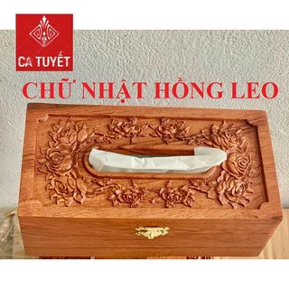 Hộp Đựng Khăn Giấy (Giấy Ăn) Bằng Gỗ Hương Sang Trọng/Đẹp Để Bàn [Hình Vuông, Hình Chữ Nhật]
