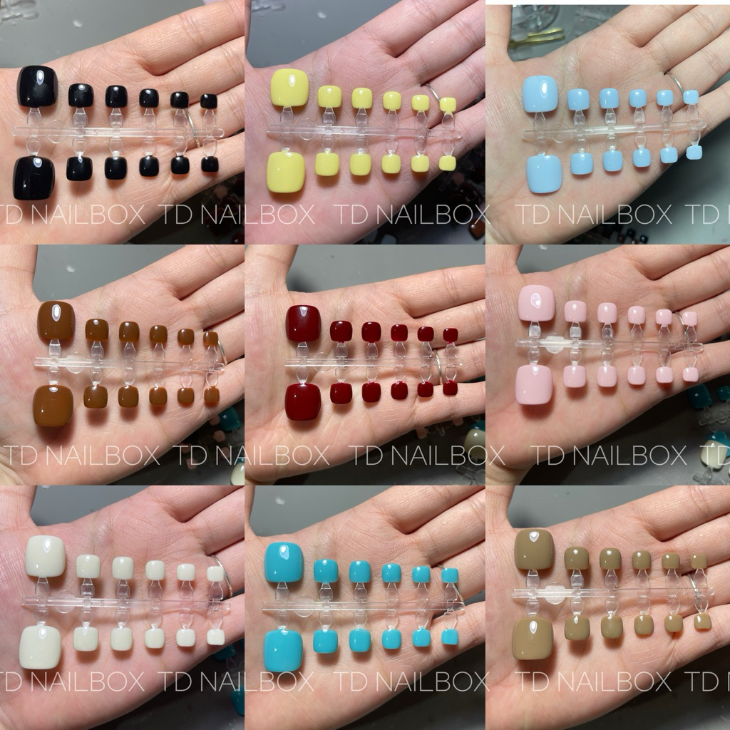 Nailbox chân trơn - dễ mang, móng giả úp sơn trơn giá rẻ