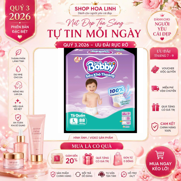 Combo 3Bobby Siêu khô thoáng Ultra+ bộ đồ chơi siêu thị / bs gấu