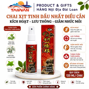 Chai xịt tinh dầu giảm nhức mỏi NHẤT ĐIỀU CĂN - Đài Loan 120 ML/ Chai