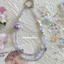 Móc khóa móc điện thoại keychain túi xách Tím pha lê Handmade có hướng dẫn