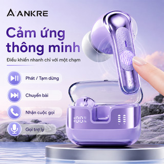 Tai Nghe Bluetooth Không Dây ANKRE TWS 5.4, Âm Thanh Nổi 360°, Màn Hình LED Hiển Thị Pin, Cảm Ứng Thông Minh, 4 Màu