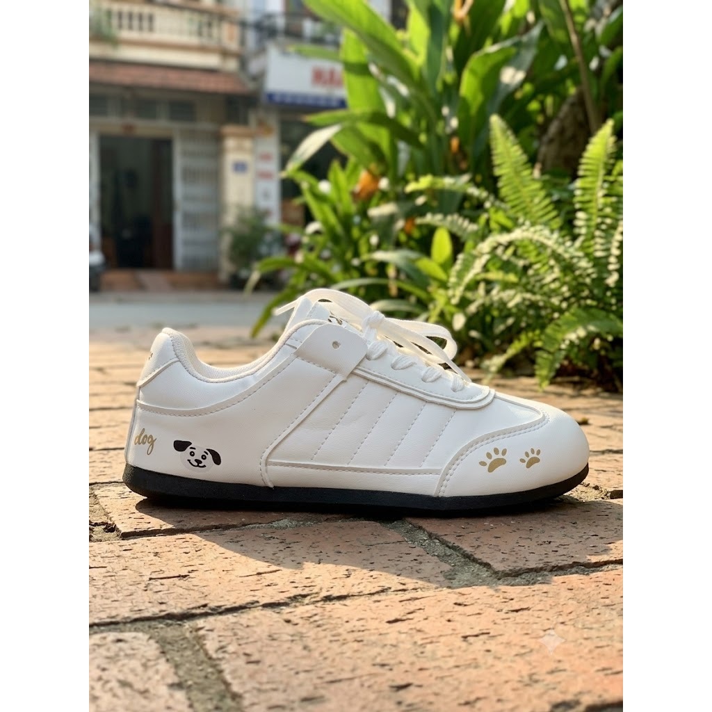 Giày thể thao sneaker nữ dáng ôm chân họa tiết thỏ con,chó Corgi đáng yêu phong cách Ulzzang Hàn Quốc