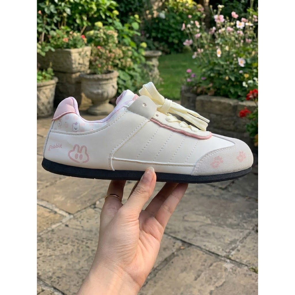 Giày thể thao sneaker nữ dáng ôm chân họa tiết thỏ con,chó Corgi đáng yêu phong cách Ulzzang Hàn Quốc