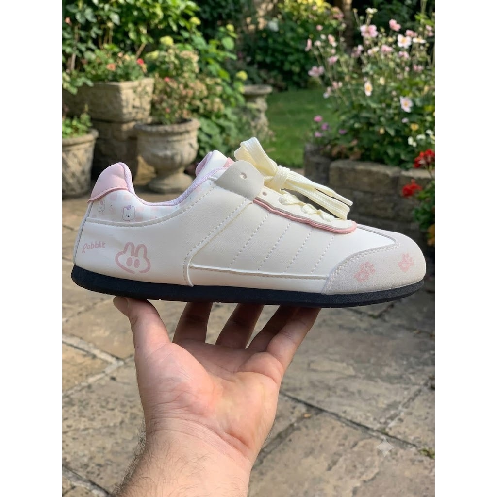 Giày thể thao sneaker nữ dáng ôm chân họa tiết thỏ con,chó Corgi đáng yêu phong cách Ulzzang Hàn Quốc