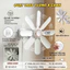 Quạt Treo Tường 8 Cánh Xoay Điều Chỉnh Linh Hoạt, Quạt Mát Không Gây Ồn Tiết Kiện Điện, Bền Bỉ [ Tặng Miếng Dán Tường ]