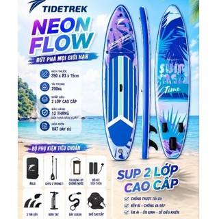 NEON FLOW - Thuyền SUP câu cá kèm ghế - 71L - TIDETREK - Thuyền SUP / Ván chèo đứng bơm hơi