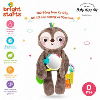 Bright Starts Slingin' Sloth Travel Buddy - Thú Bông Treo Xe Đẩy, Nôi Cũi Cho Bé Sơ Sinh