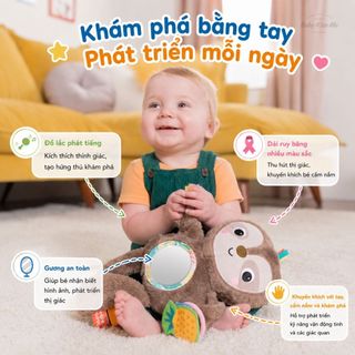 Bright Starts Slingin' Sloth Travel Buddy - Thú Bông Treo Xe Đẩy, Nôi Cũi Cho Bé Sơ Sinh