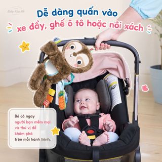 Bright Starts Slingin' Sloth Travel Buddy - Thú Bông Treo Xe Đẩy, Nôi Cũi Cho Bé Sơ Sinh