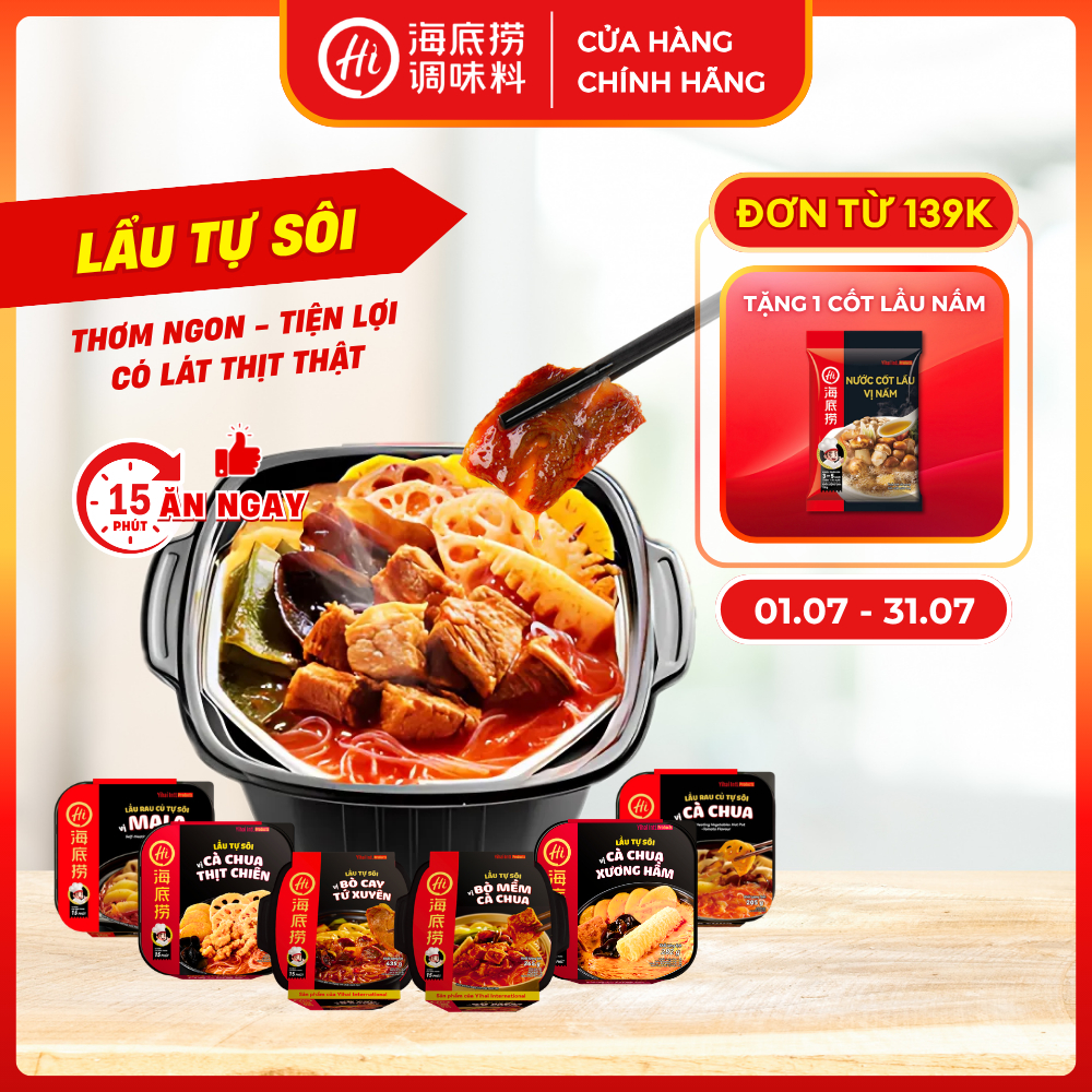 【Lẩu & Cơm Tự Sôi】Haidilao Trùng Khánh Việt Nam Tứ Xuyên Không Cay An Toàn Tiện Lợi Cho Du Lịch Và Văn Phòng