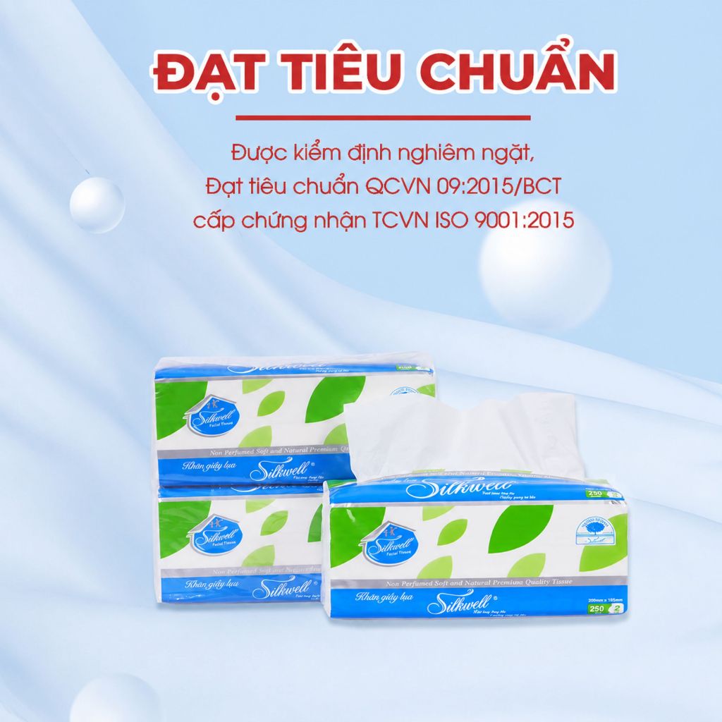 [HỎA TỐC] Giấy Ăn Rút Lụa Silkwell Giấy Ăn Xanh Rút 250 Tờ/Gói/2 Lớp Thùng 9/18 Gói - Mềm Không Mủn