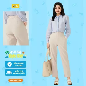 Quần âu baggy nữ YODY dáng relaxed thoải mái hiện đại, lịch sự WOTR26A011