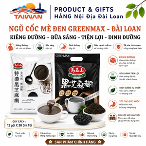 Ngũ cốc mè đen dinh dưỡng tự nhiên tốt cho sức khoẻ Greenmax Đài Loan 30g x 12gói/túi