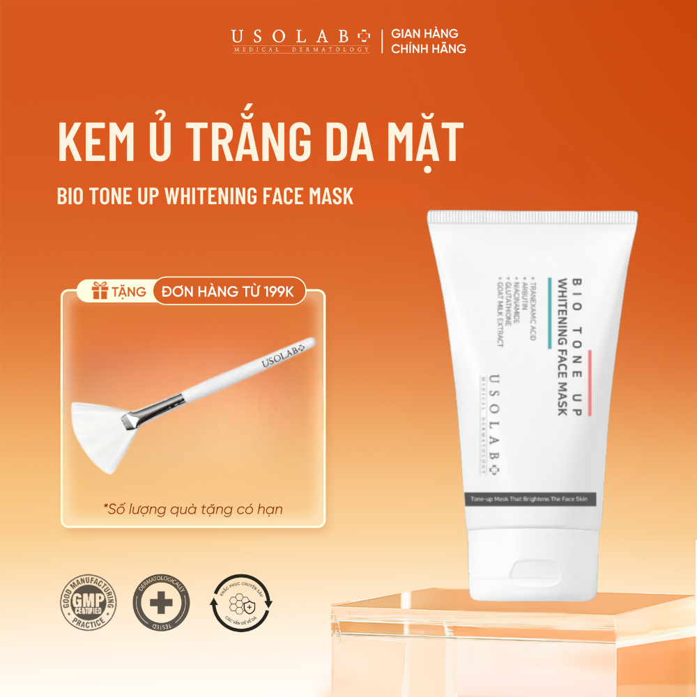 Livestream Kem ủ trắng mặt Usolab - Dưỡng Trắng Nâng Tone, Mờ Nám Thâm, Căng Bóng Da 50ml