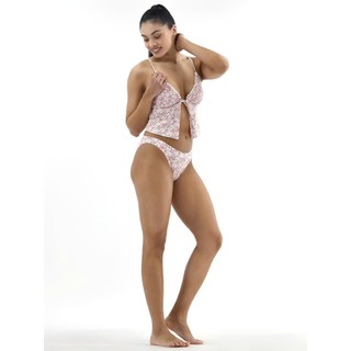 Bikini 2 mảnh nữ, bộ bơi đi biển kín đáo, họa tiết hoa nhí, áo không đệm ngực hàng xuất dư cao cấp
