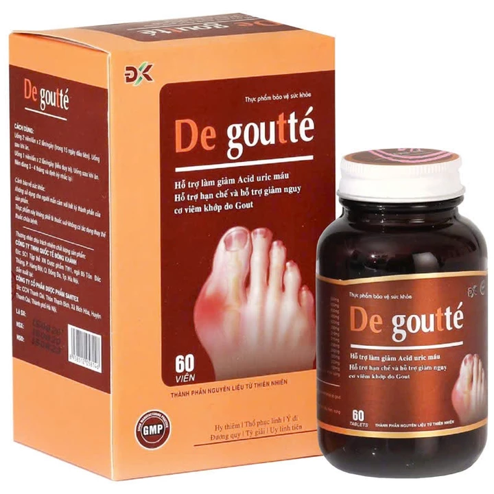 DE GOUTTÉ - HỖ TRỢ LÀM GIẢM ACID URIC MÁU - HẠN CHẾ VÀ GIẢM NGUY CƠ VIÊM KHỚP DO GOUT