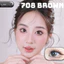 Lens mắt 708 Brown màu nâu đen filter tự nhiên, có viền, size nhỏ - thương hiệu LUNA EYES