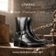 Giày nam Harness Boots Lemans HB01.2 Da bò - Đế Gót cao su vân gỗ cao 5.5cm - BH 12T