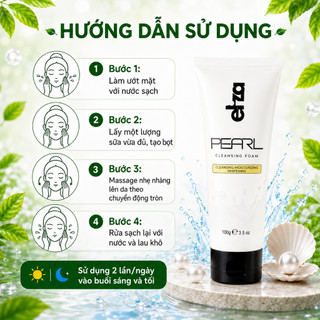 [CHÍNH HÃNG] Sữa rửa mặt ngọc trai Eliza Pearl 100g làm sạch và dưỡng sáng da