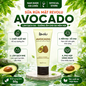 Sữa Rửa Mặt Revolu Avocado 50g - Chiết Xuất Bơ, Làm Sạch Da, Dưỡng Ẩm Cho Da Mềm Mịn