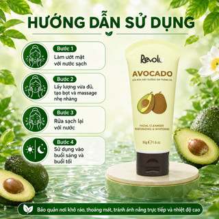 Sữa Rửa Mặt Revolu Avocado 50g - Chiết Xuất Bơ, Làm Sạch Da, Dưỡng Ẩm Cho Da Mềm Mịn