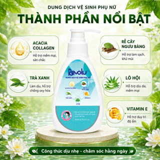 Dung dịch vệ sinh phụ nữ cao cấp Revolu Collagen làm sạch nhẹ nhàng, cân bằng pH, dưỡng ẩm da