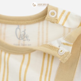 NBAN (3M-24M) Body đùi tay ngắn giả yếm bé trai Cún cotton mềm mát nút bấm đáy dễ thay tã-CUN