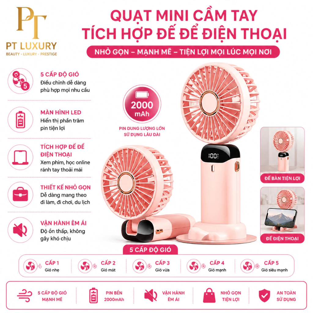 Quạt mini PTLUXURY