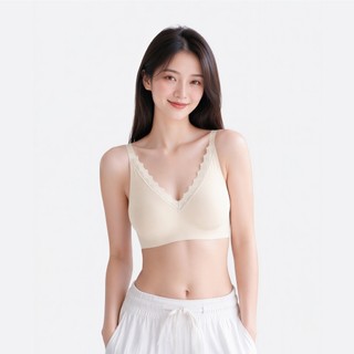 [NEW 2026] Áo Lót Nữ Không Gọng TOKYOLIFE Đệm 1.5cm Thoáng Khí Nâng Ngực Nhẹ Phối Ren 40006070