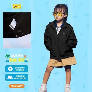 Áo khoác gió trẻ em trượt nước thông minh YODY chất liệu vải gió gấp gọn AKK5021