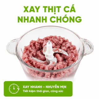 Máy Xay Thực Phẩm Misu Louis Cối Thủy Tinh 3 Lít Xay Thịt Cá Rau Củ Gia Vị Đa Năng GD109