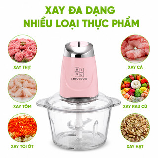 Máy Xay Thực Phẩm Misu Louis Cối Thủy Tinh 3 Lít Xay Thịt Cá Rau Củ Gia Vị Đa Năng GD109