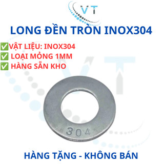 [5-10 Con] Long đền tròn inox304 - HÀNG TẶNG KÈM KHI MUA BULONG
