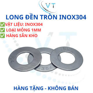 [5-10 Con] Long đền tròn inox304 - HÀNG TẶNG KÈM KHI MUA BULONG