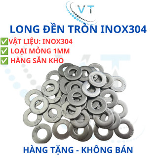 [5-10 Con] Long đền tròn inox304 - HÀNG TẶNG KÈM KHI MUA BULONG