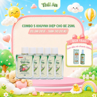 Combo 5 Dầu Khuynh Diệp Cho Bé Thái An Plus Hương Hoa/Hương Phấn