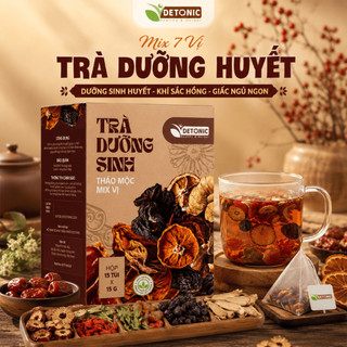 Trà dưỡng huyết thảo mộc DETONIC giúp bổ máu, giảm các triệu chứng suy nhược cơ thể, ngủ ngon giấc