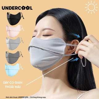 Combo 2 Khẩu Trang Vải Chống Nắng UV 5D UPF+ Unisex UNDERCOOL Vải Lụa Băng Mềm Mịn Mát - KT03-CB2