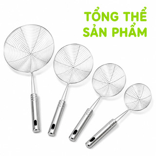 Vợt Vớt Thức Ăn Chiên Inox 304 Cao Cấp Tay Cầm Dài GD110 - Vợt Lưới Inox Vớt Đồ Chiên Rán Tay Cầm